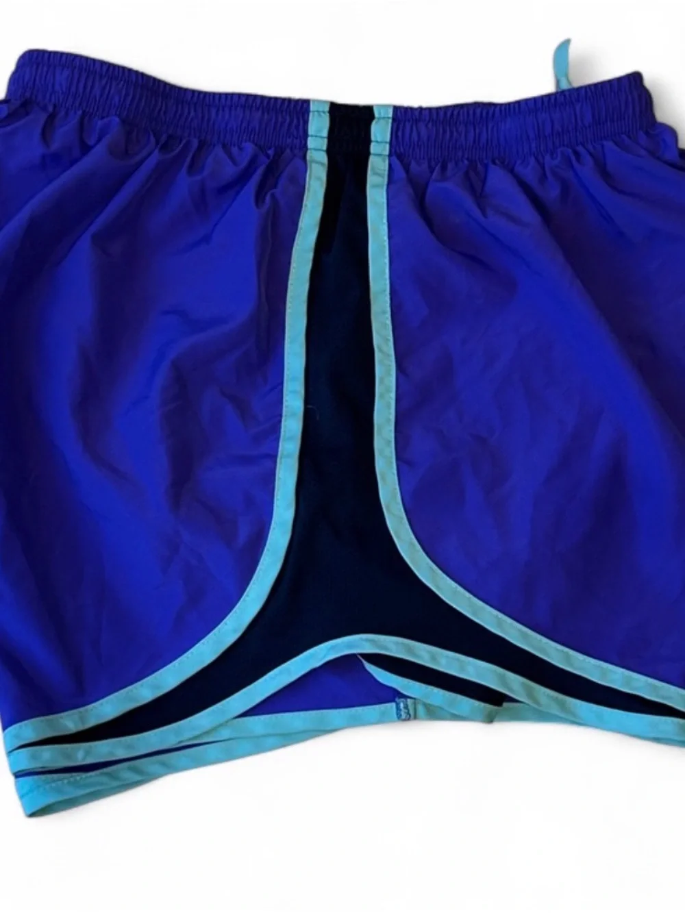Nike Dri-Fit Women's Royal Blue Athletic Shorts with Teal Trim M, NWOT